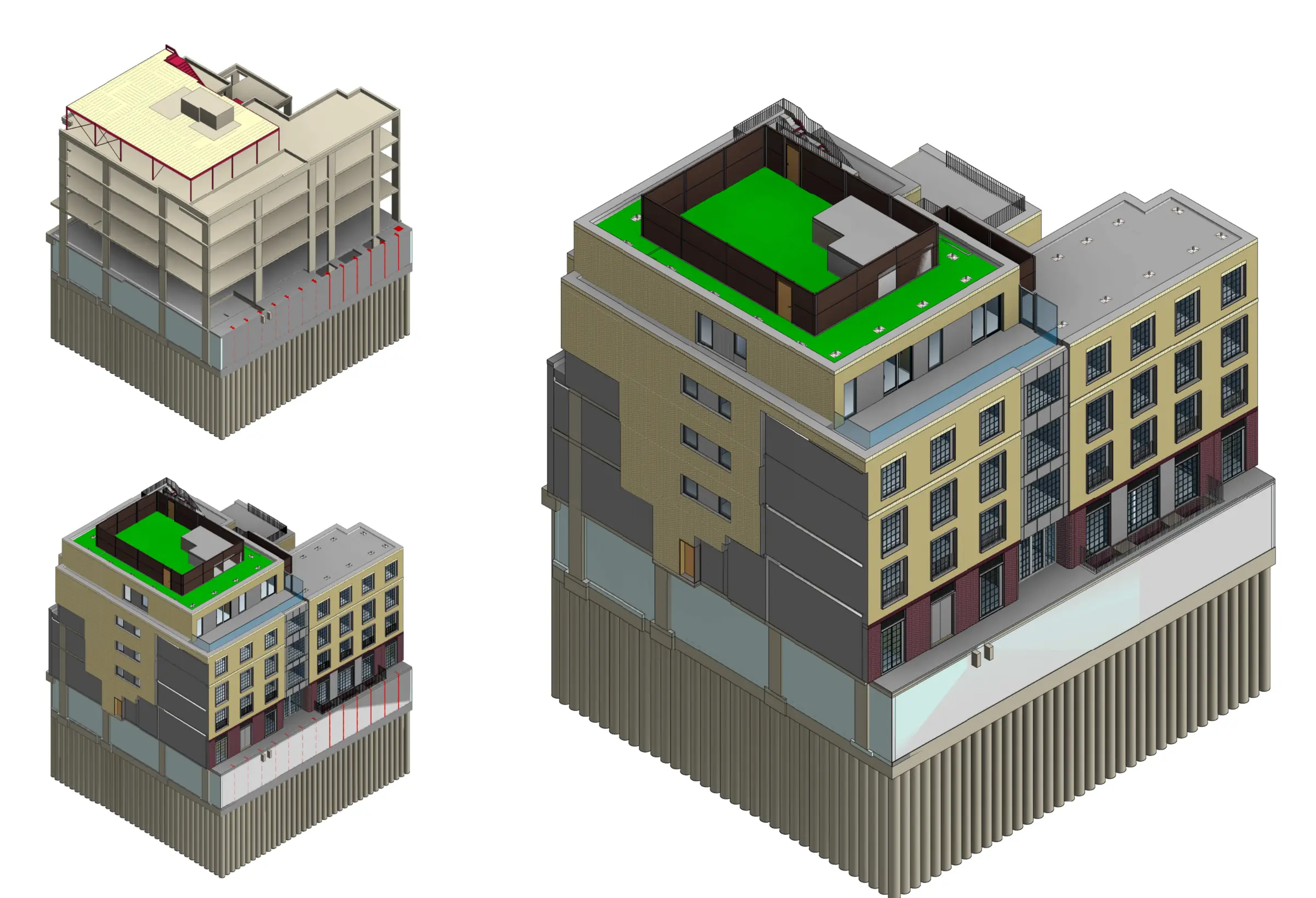 Coordinated structural and architectural model of Camden Lifestyle Hotel