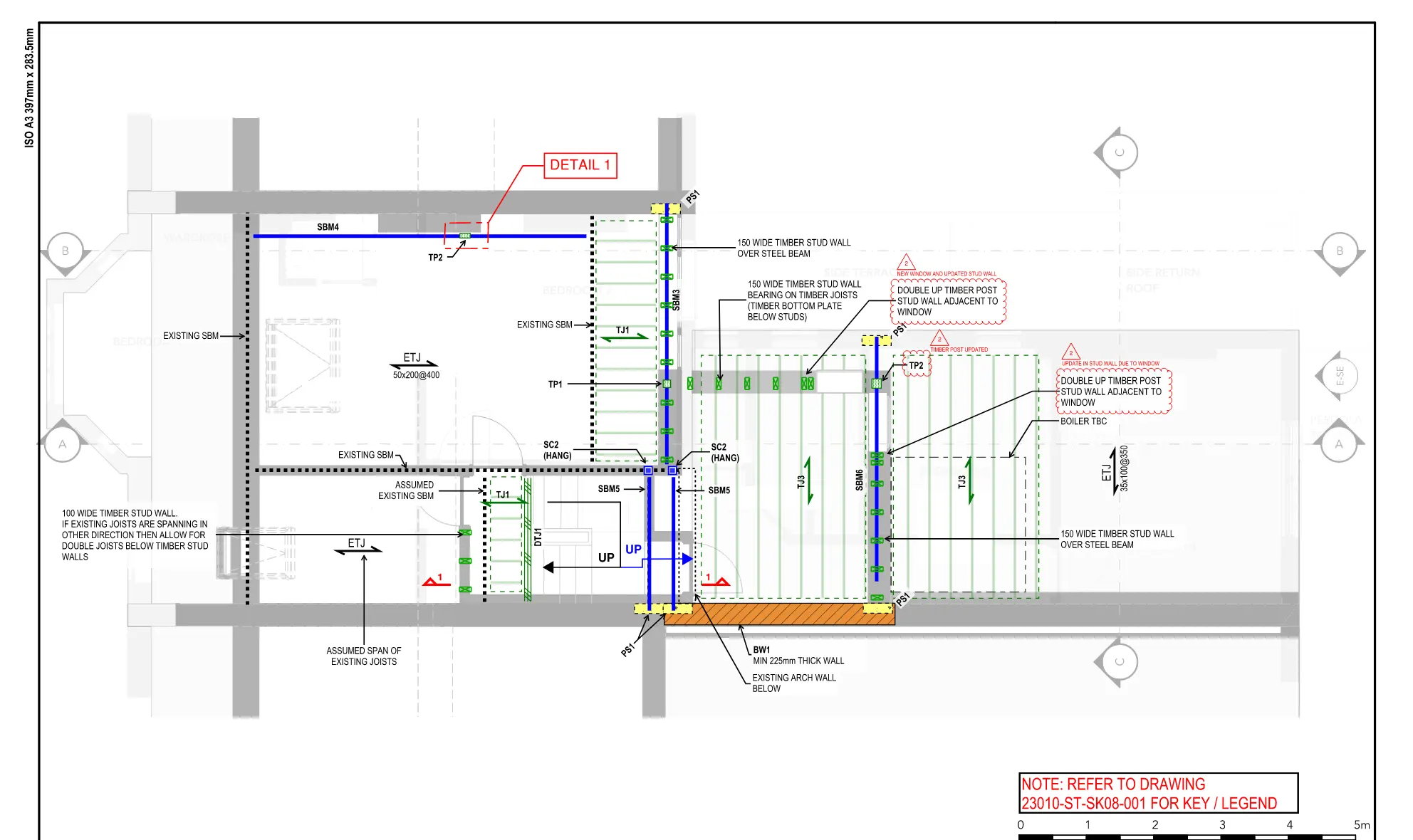 Proposed second-floor structural layout for Dundonald Road