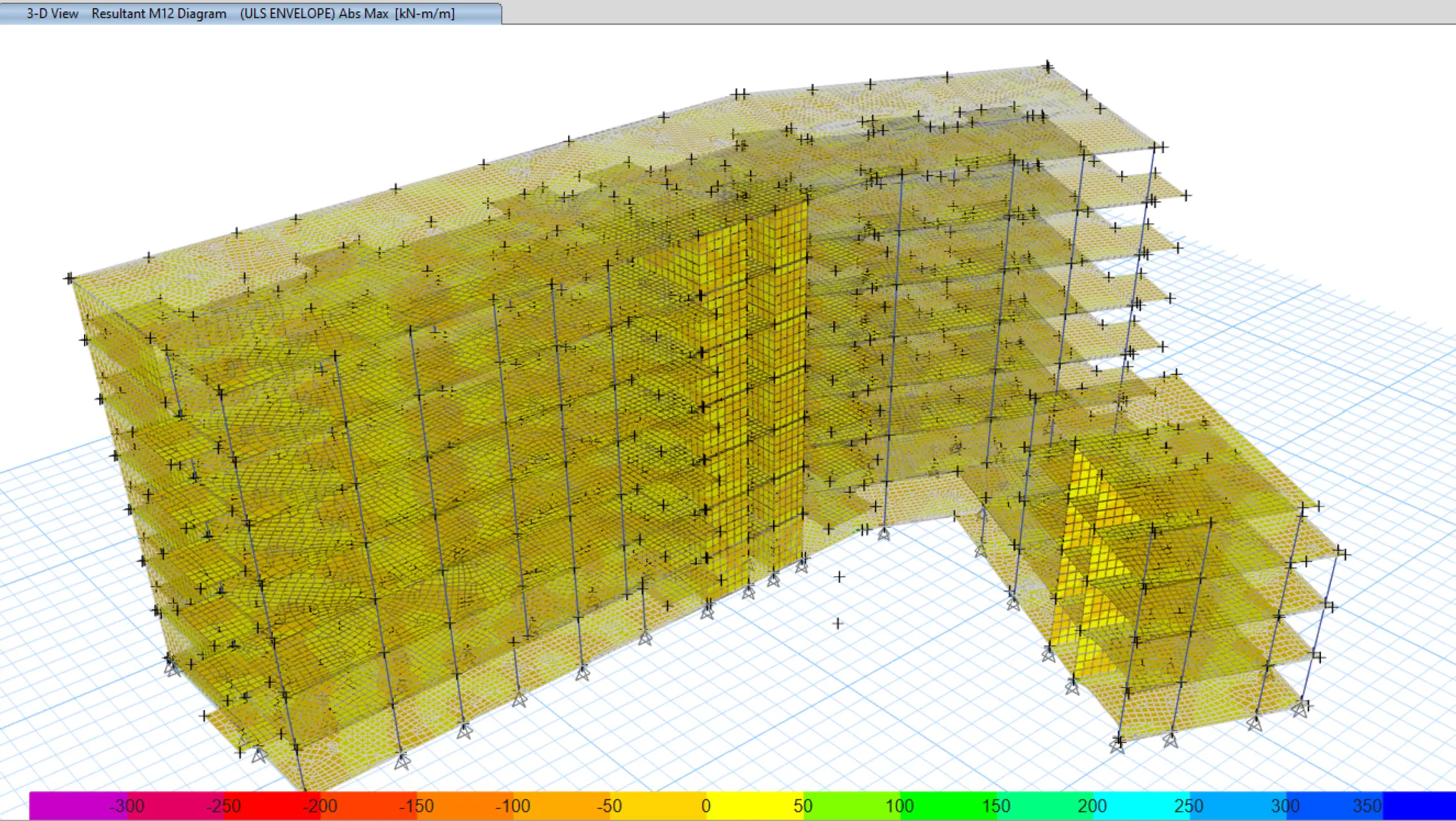 Finite-element analysis model of a Lampton Road reinforced-concrete residential block