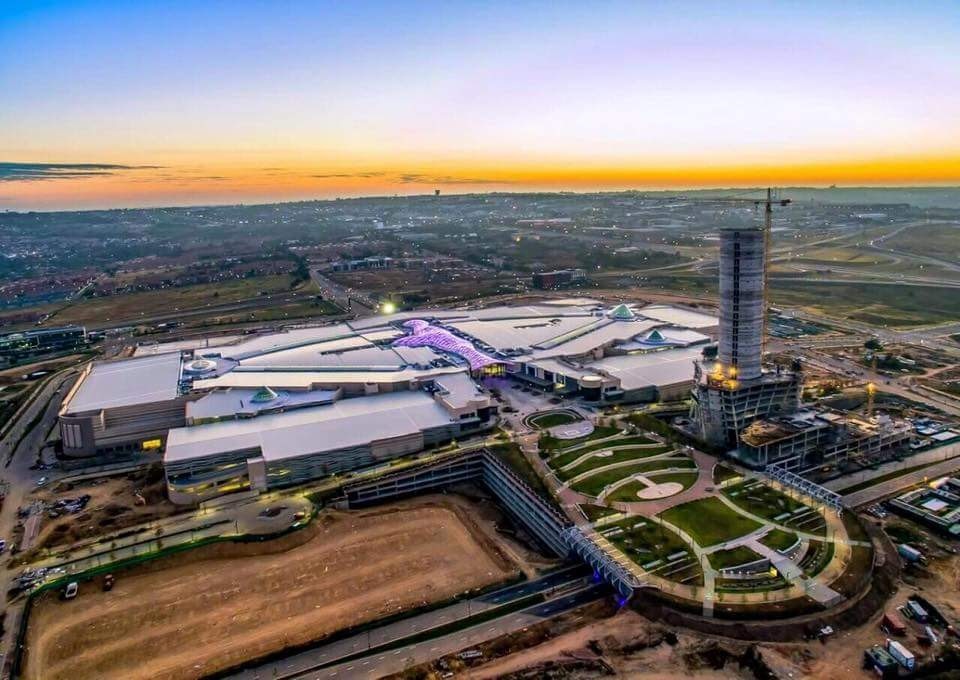 Completed Mall of Africa complex and surrounding roads
