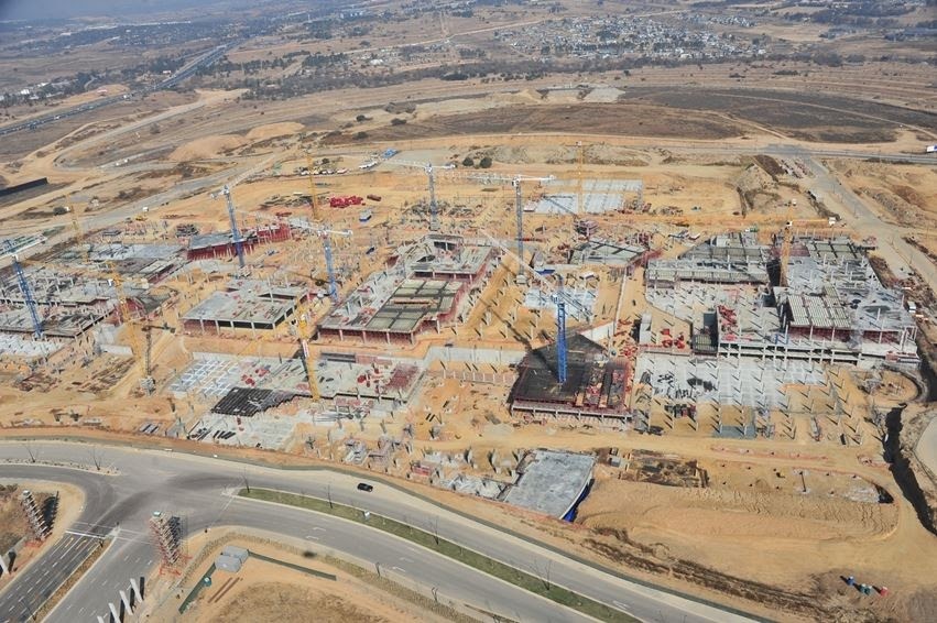Substructure construction progressing across the Mall of Africa site