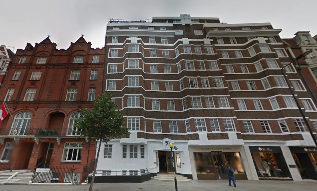 50 Sloane Street building before the basement and refurbishment works