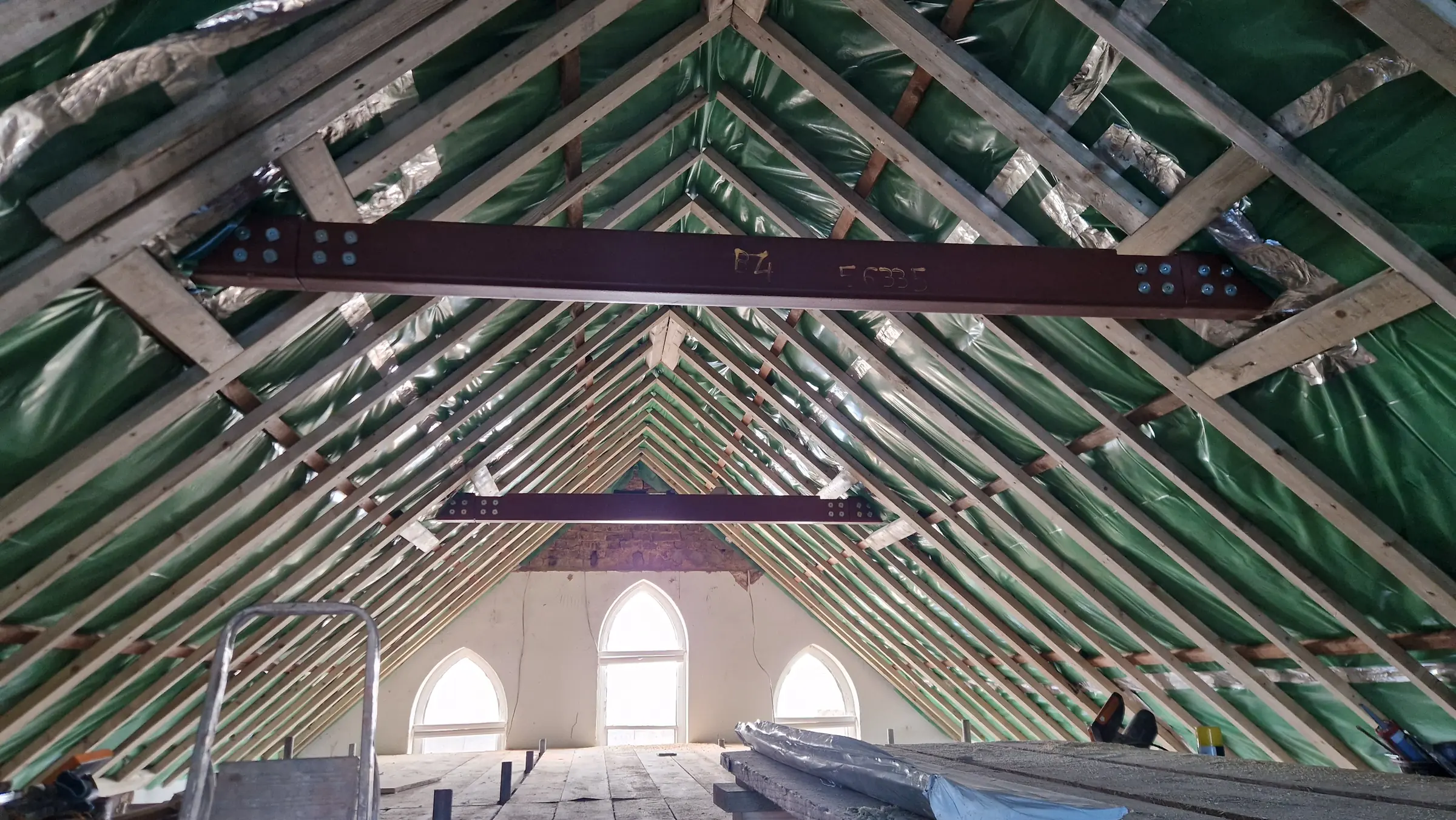 Steel roof strengthening installed at Trinity Close